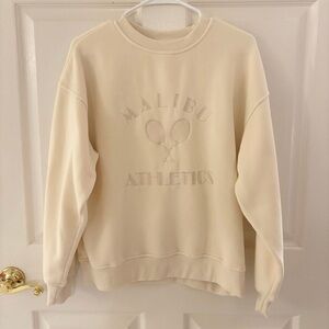 Altar'd State Beige Malibu Athletics Sweatshirt